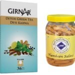 Girnar Detox Green Tea (36 Tea Bags) + Jyoti Ben's Namkeen Saloni 250g - Fast UK Delivery
