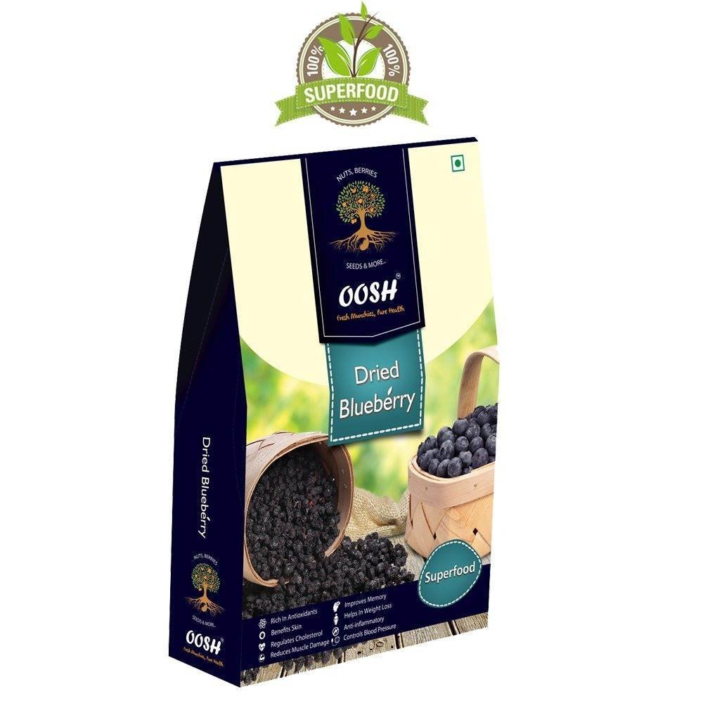 uk61W3roZOvL-1.jpg OOSH Dried Whole Blueberries 250 Grams ( Superfood) - Fast UK Delivery - Image 1