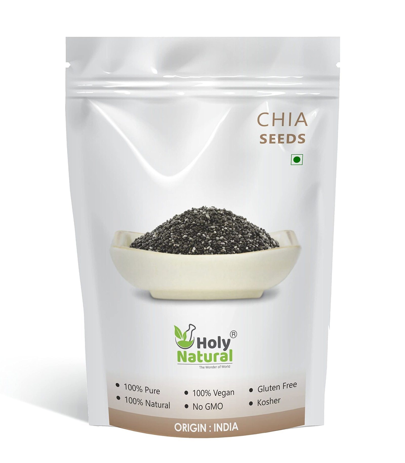 uk61X9TcShwVL-1.jpg Holy Natural Chia Seeds 100gm | Healthy Diet Seeds For Eating | Use for salad, snack, smoothies, shack | Help in weight loss | Rich in Calcium, Protien, Fiber & Omega 3 - Image 1
