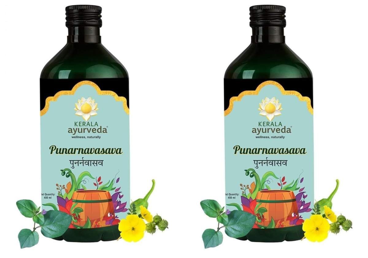 uk61XJgTSerrL-1.jpg Kerala Ayurveda Punarnavasava 450ml | Ayurveda Tonic for Healthy Urinary System | Kidney Detox | Herbal Diuretic| 100% Ayurvedic | With Punarnava x Pack of 2 - Fast UK Delivery - Image 1