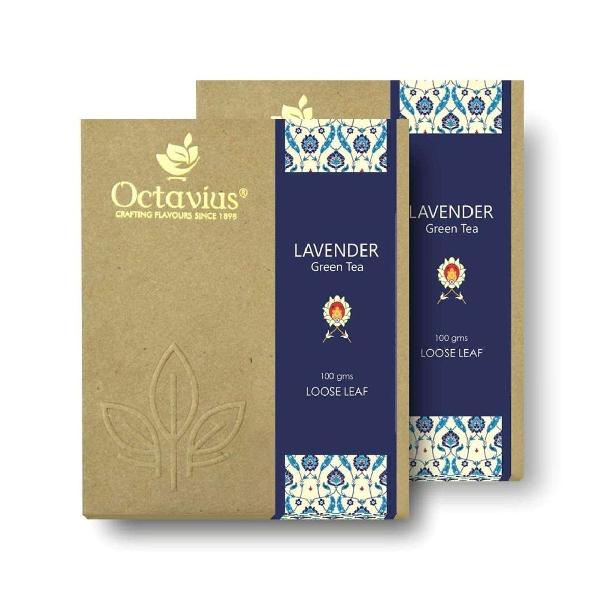 uk61XRt5FlG7L-1.jpg Octavius | Lavender Green Tea -100Gm (Pack of 2) |100 Cups |100% Natural |Loose Leaf | Antioxident-Rich | Improves Metabolism, Skin and Hair Health | Helps in Weight Loss & Digestion | 200Gm Box - Fast UK Delivery - Image 1