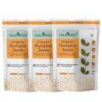 Neuherbs Raw Pumpkin Seeds for Eating, Rich in Protein and Fiber Superfood - 200 G Pack of 3 - Fast UK Delivery