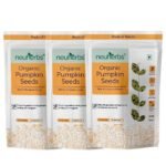 Neuherbs Raw Pumpkin Seeds for Eating, Rich in Protein and Fiber Superfood - 200 G Pack of 3 - Fast UK Delivery