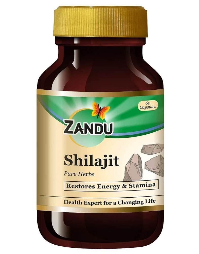 uk61YQa2EQ3hS-1.jpg Zandu Shilajit Capsules, Infused with Goodness of Natural Shilajit Extracts, Helps Boost Immunity & Energy, Supports Metabolism - 60 Vegetarian Capsules - Fast UK Delivery - Image 1