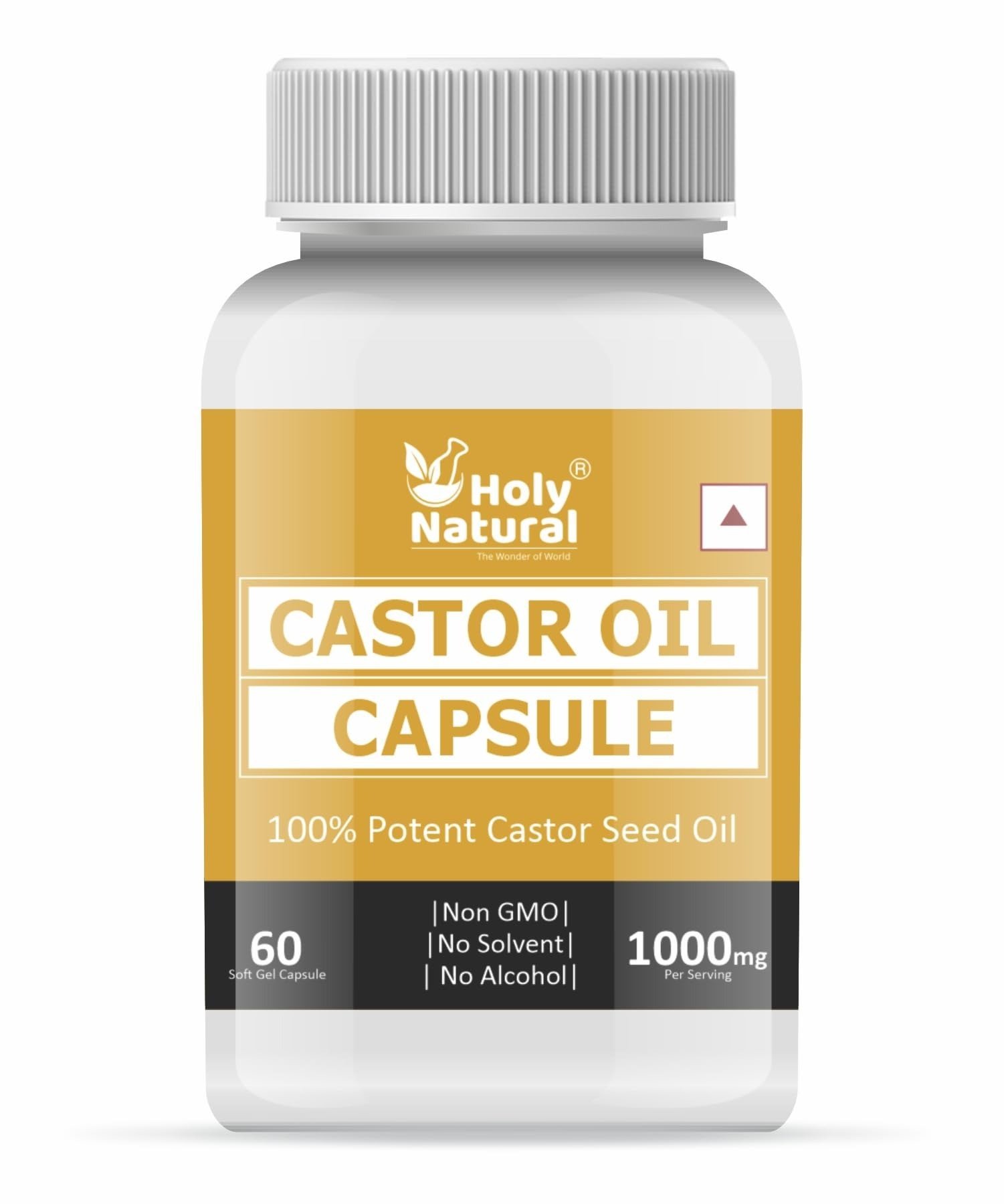 uk61YwmCuraRL-1.jpg Holy Natural Castor oil Capsules - 60 Softgel Capsule - Fast UK Delivery - Image 1