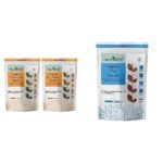 Neuherbs Organic Raw & Unroasted Pumpkin Seeds- 200 G (Pack of 2) & Neuherbs Organic Raw & Unroasted Flax Seeds For Eating -400g - Fast UK Delivery