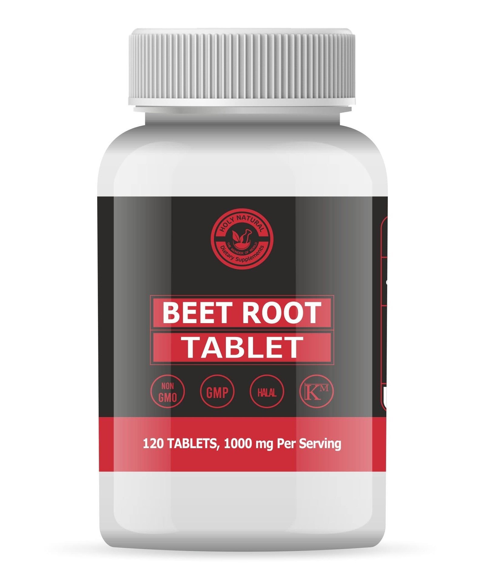 uk61aU0WuZAZL-1.jpg Holy Natural Beet Root Tablet - 120 Tablets | (500 mg/tab) 1000 mg per serving | Rich in Calcium, Iron, Potassium, Vitamin B9 & Manganese | Take Daily, With meal, 2 tab/day. - Image 1
