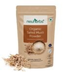 Neuherbs Organic Safed Musli Root Powder | Ayurvedic Support for Vitality & Performance | Herbal Supplement | Strength & Stamina Booster | Certified Organic -100g - Fast UK Delivery