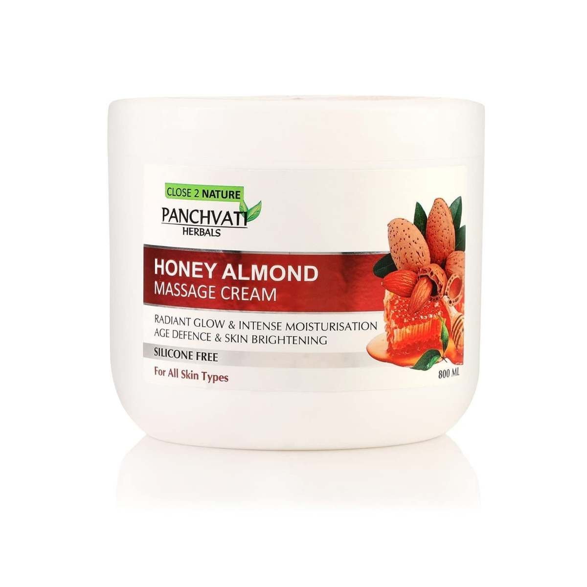 uk61awPjDBcL-1.jpg Panchvati Herbals Regular Almond Massage Cream | Promotes Skin Health & Mosturises the Skin, All Skin Type - 800 ml - Image 1