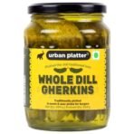 Urban Platter Whole Dill Gherkins, 680g [ Sweet & Crunchy. Great for Adding Tang & Flavour to Sauces & Dips. ] - Fast UK Delivery