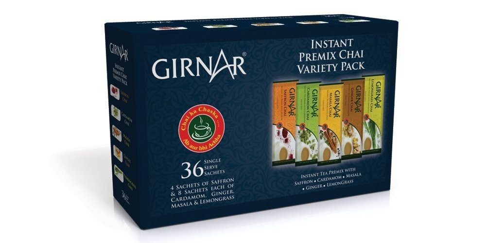 uk61bLqr0uNsL-1.jpg Girnar Instant Premix Chai - Variety Pack (36 Sachets) - Fast UK Delivery - Image 1