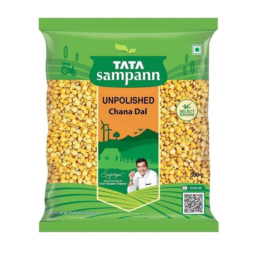 uk61bmhJsiIyL-1.jpg Tata Sampann Unpolished Chana Dal, 500g - Fast UK Delivery - Image 1