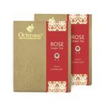 Octavius | Rose Green Tea -100 Gm (Pack of 2) | 200 Cups | 100% Natural | Loose Leaf | Green Tea & Natural Rose Petals | Antioxident-Rich | Relieves Stress | Boost Digestion | Glowing Skin | 200Gm Box - Fast UK Delivery