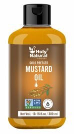 Holy Natural - The Wonder of World Holy Natural Cold Pressed Organic Mustard Oil 300Ml|For Hair, Body, Skin Care, Massage Oil - Fast UK Delivery
