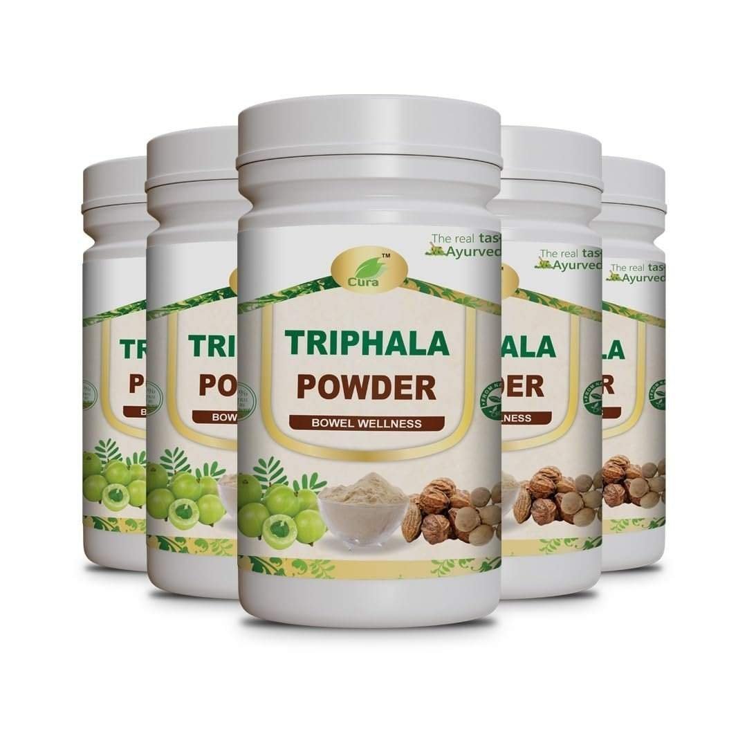uk61cvFFXc03L-1.jpg CURA TRIPHALA POWDER | Triphla churan I Pack of 5 (100gm each) - Fast UK Delivery - Image 1