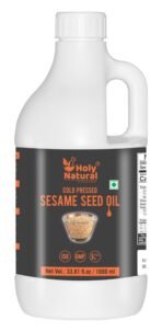 Holy Natural - The Wonder of World Holy Natural Cold Pressed Organic Sesame/Til/Gingelly Seed Oil(1000Ml),Extra Virgin,No Gmo,Edible Oil. - Fast UK Delivery