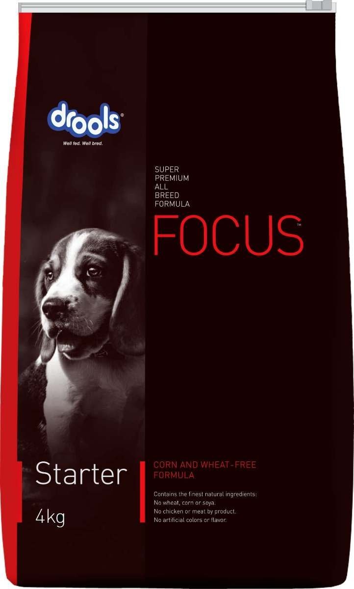 uk61ewQMnmZbL-1.jpg Drools Focus Starter Super Premium Dry Dog Food , 4kg Pack - Fast UK Delivery - Image 1