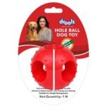 Drools Non-Toxic Rubber Toy for Dogs, Hole Ball (Medium) 7.6 cm Pack - Fast UK Delivery