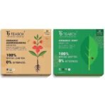 Teabox Organic Ashwagandha Green Tea 25 Teabags & Teabox Organic Green Mint Tea 25 Teabags - Fast UK Delivery