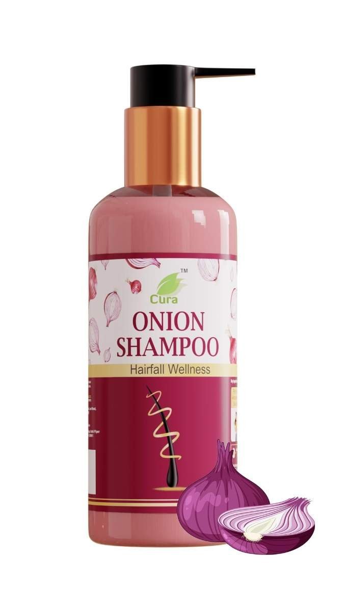 uk61j0o2ns2ML-1.jpg CURA Onion Shampoo With the richness of Onion Helps in controlling the hairfall | 300 ml - Fast UK Delivery - Image 1