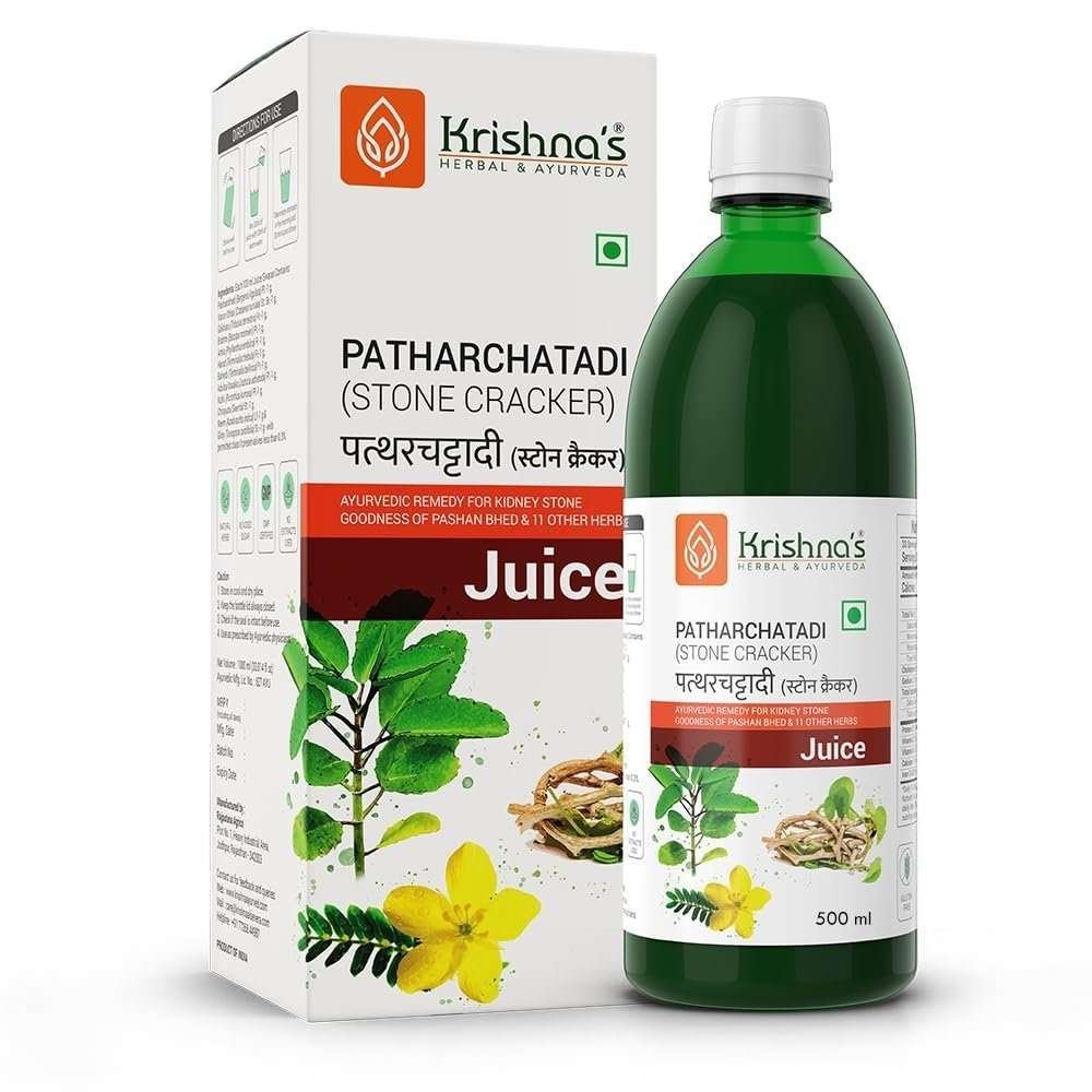 uk61jANh4YJ3L-1.jpg KRISHNA'S HERBAL & AYURVEDA Patharchatadi Swaras - 500 Ml, (Pack Of 2), Goodness Of Pashanbhed, Adulsa, Kutki & Amla, Blend Of Ayurvedic Herbs For Kidney Stone - Fast UK Delivery - Image 1