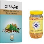 Girnar Detox Green Tea (36 Tea Bags) + Jyoti Ben's Namkeen Chiwda 250g - Fast UK Delivery