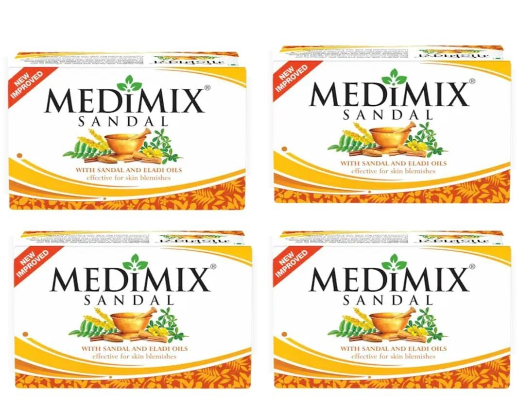 uk61k0JyK4lFL-1.jpg Medimix Ayurvedic sandal soap 125 gm (Pack of 4)..HUMARABAZAR... - Fast UK Delivery - Image 1