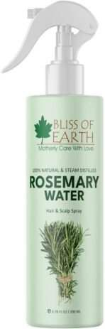 Bliss of Earth Rosemary Water Spray For Hair Growth 200ml, 100% Natural Steam Distilled Rosemary Water For Hair & Skin, Helps Reduce Hair fall, Strengthens Hair. - Fast UK Delivery