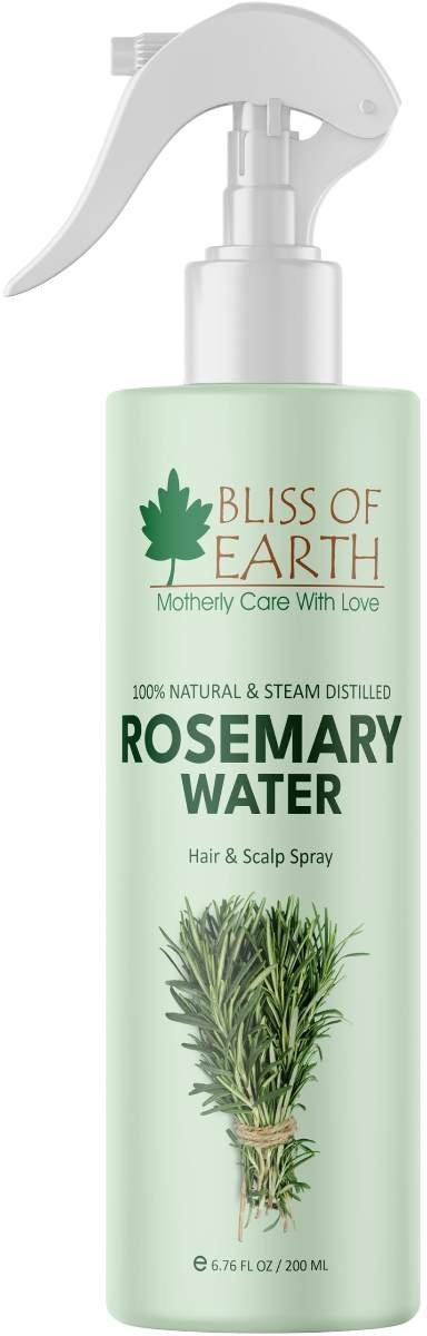 uk61k75vRJrGL-1-1.jpg Bliss of Earth Rosemary Water Spray For Hair Growth 200ml, 100% Natural Steam Distilled Rosemary Water For Hair & Skin, Helps Reduce Hair fall, Strengthens Hair. - Fast UK Delivery - Image 1