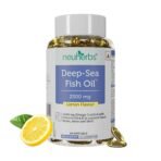 Neuherbs Deep Sea Omega 3 Fish Oil - Omega 3 Supplement Triple Strength 2500 Mg, 60 Softgel for Men and Women, Fish Oil softgels With No Fishy Burps with Lemon Flavour - Fast UK Delivery