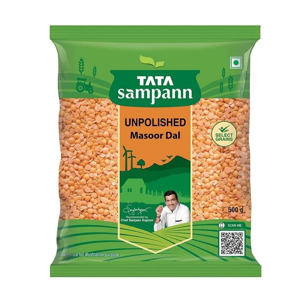 uk61klSHiQ7HL-1.jpg Tata Sampann Masoor Dal Split, 500 grams - Fast UK Delivery - Image 1