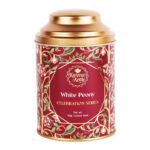 Karma Kettle Peony White tea - Loose Leaf tea in Tin, 50 gm - Fast UK Delivery