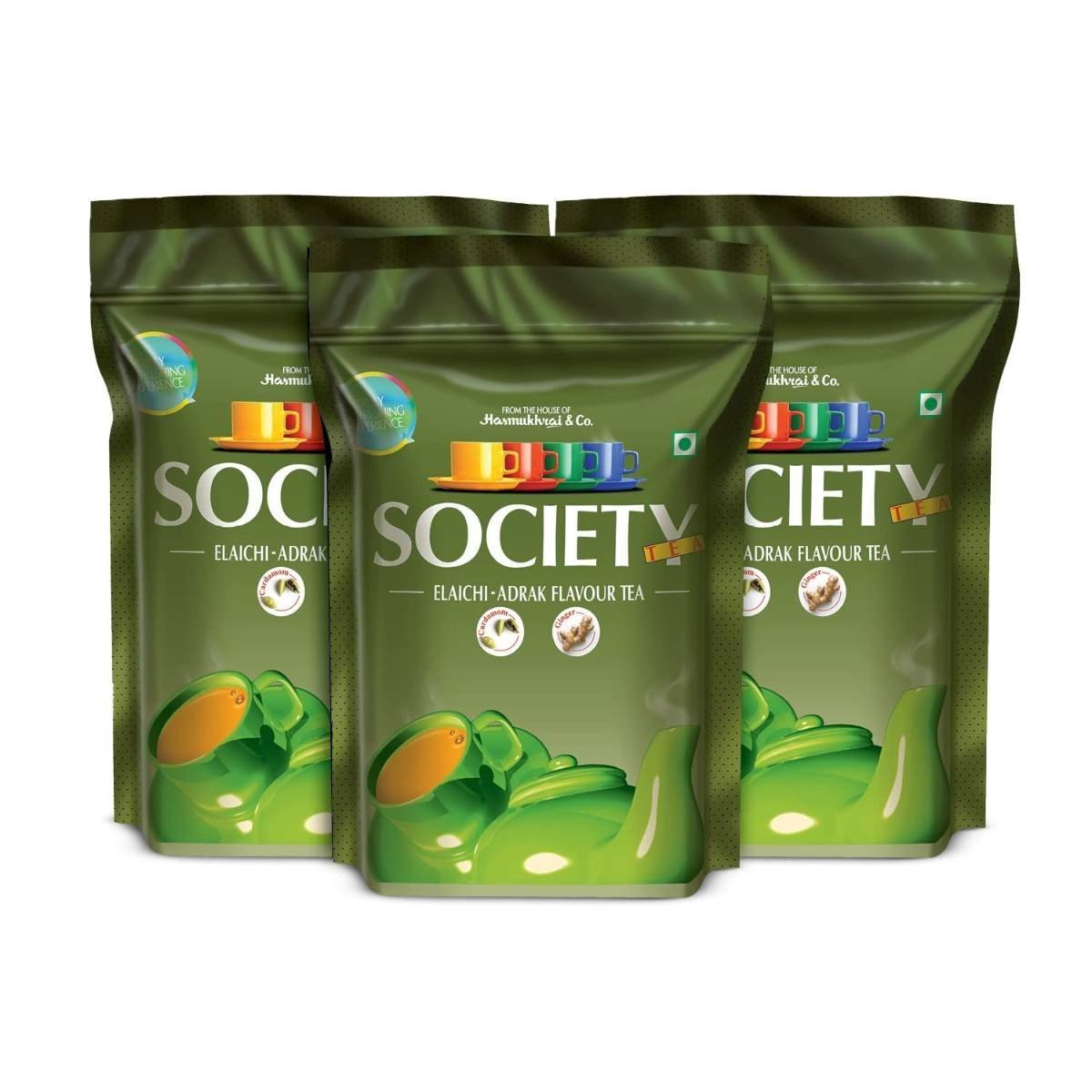 uk61nHnsBwAHL-1.jpg Society Elaichi Adrak Chai | Tea | Ginger & Cardamom | Refreshing & Tasteful | 250 gram | Pack Of 3 - Chai, Loose Leaves - Fast Shipping to USA & Canada - Image 1
