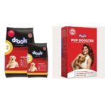 Drools Chicken and Egg Adult Dry Dog Food, 3 kg with Free 1.2 kg&Drools Pup Booster - Puppy Weaning Diet for All Breeds, 300g - Fast UK Delivery
