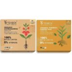 Teabox Organic Ashwagandha Green Tea 50 Teabags & Teabox Organic Turmeric Ginger Tulsi Green Tea 25 Teabags - Fast UK Delivery