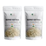 Bliss of Earth Gond Katira Pure Organic Edible Gum Tragacanth Gum Gond for Laddu Making & Sweets 2x100Gm - Fast UK Delivery