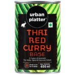Urban Platter Thai Red Curry Base, 400ml (A Fusion of Aromatic Thai Herbs & Spices with Coconut Milk, Instantly Ready to Eat in 5 mins, Just add Proteins or Veggies) - Fast UK Delivery