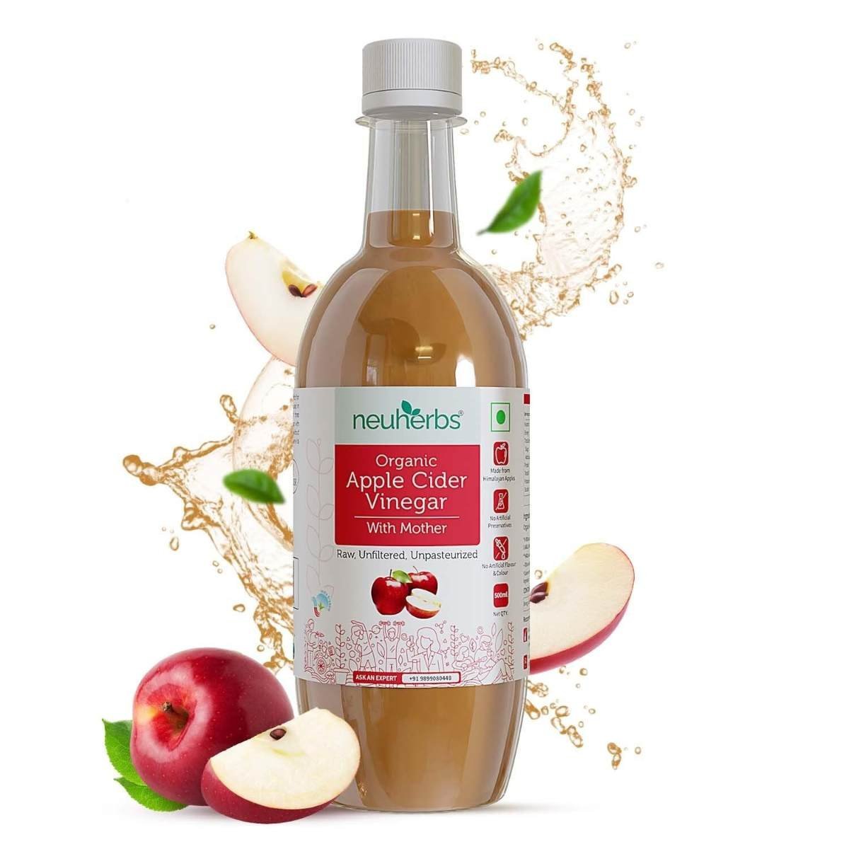 uk61q1q1GrTuL-1.jpg Neuherbs Organic Apple Cider Vinegar With Mother 500 ml - Fast UK Delivery - Image 1