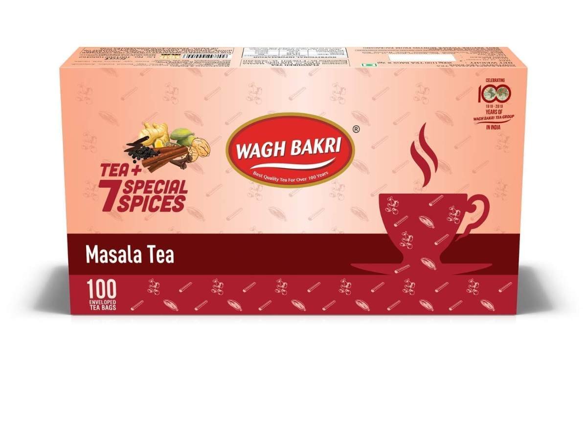 uk61rUwYkTxbL-1.jpg Wagh Bakri Tea - Masala, 200 g (100 Bags x 2 g Each) - Fast UK Delivery - Image 1