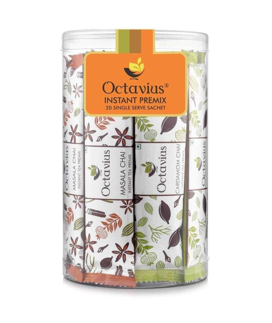 uk61sIkvQs3cL-1.jpg Octavius | Assorted Premix Tea (3 in1) -20 Pouches | Indian Masala | Cardamom | Ginger | Premix Tea | Readymade Tea Mix | Ready Tea | Premix Tea Powder | Instant Tea | Tea Premix | PVC Pack - (15Gm X 20 Sachets) - Fast UK Delivery - Image 1