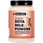 Urban Platter SOYA Milk Powder-Chocolate Flavour, 500g [Plant-Based / Milk Alternative, Non-GMO & 25% Protein] - Fast UK Delivery