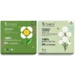 Teabox Organic Darjeeling Green Tea 25 Teabags & Teabox Organic Jasmine Green Tea 25 Teabags | Sourced From Madurai | For Calm Mind and Relaxation - Fast UK Delivery