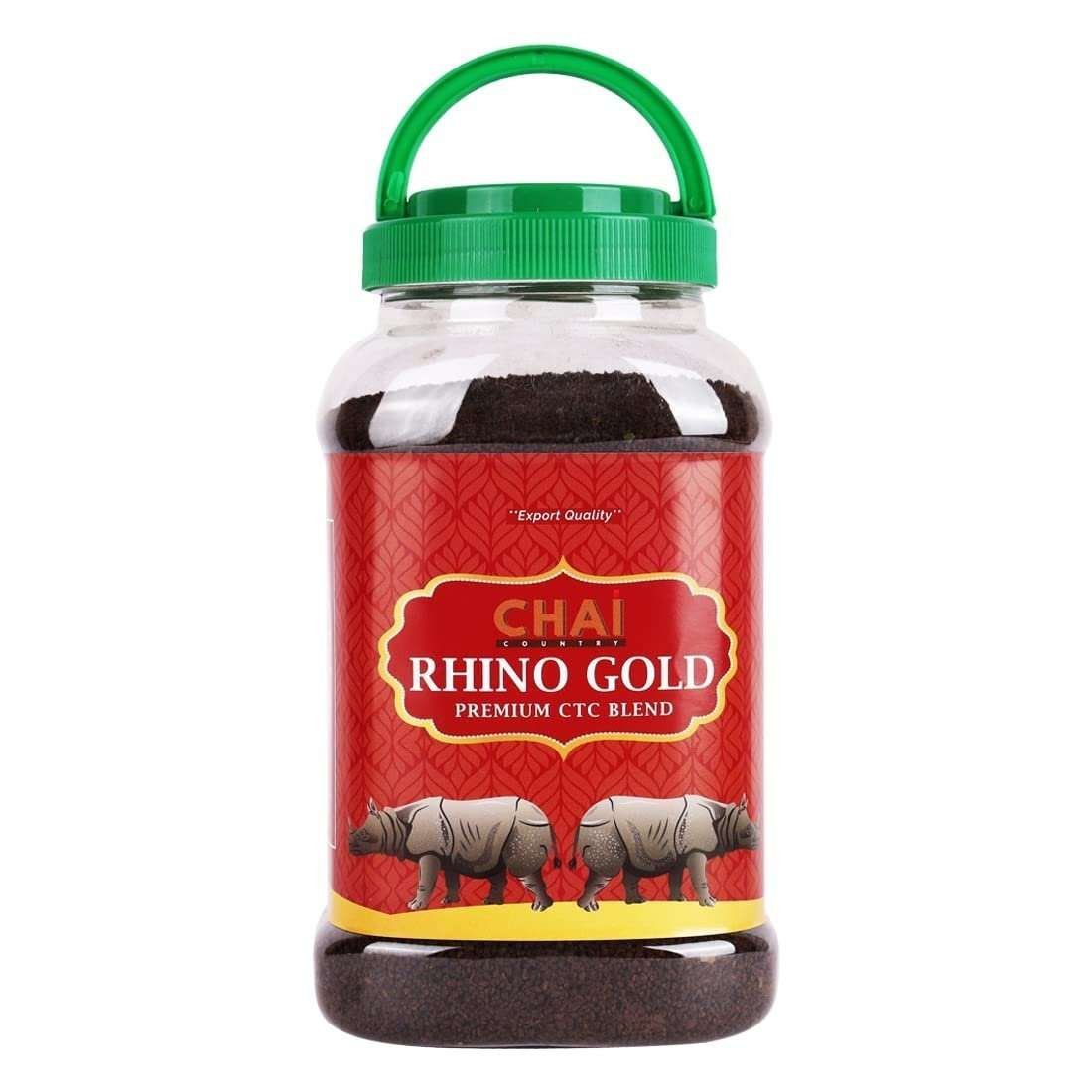 uk61we5zl4btL-1.jpg Karma Kettle Chai Country Rhino Gold Premium CTC Tea - 500g - Fast UK Delivery - Image 1