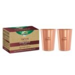 Zandu Copper Tumbler (Pack of 2 Glasses 300ml each): Ayurveda Inspired | 100% Pure Copper |Copper Infused Water | Supports Digestive & Liver Health | Boosts Immunity| Helps Promote Overall Health - Fast UK Delivery