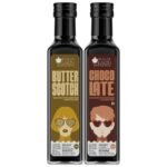 Bliss of Earth Butterscotch Syrup & Chocolate Syrup For Milk Shake, Coffee, Cake, Cocktail & Mocktail, Stevia Sweetened Sugar Free, Diabetic Safe, Zero Calorie, 500ml Each - Fast UK Delivery