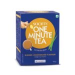 Society One Minute Tea | Ginger Lemongrass Flavour | Made with Lemongrass & Ginger | Flavoured Instant Tea | 14g X 10 Sachets (140g) | Pack of 1 - Fast Shipping to USA & Canada