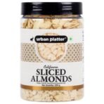 Urban Platter Sliced Blanched California Almonds, 200g (Badam Flakes, Perfect for Garnish, Baking and Salads) - Fast UK Delivery