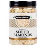 Urban Platter Sliced Blanched California Almonds, 200g (Badam Flakes, Perfect for Garnish, Baking and Salads) - Fast UK Delivery