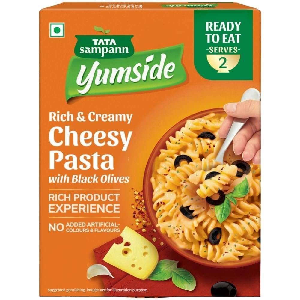 uk61xwOa0eynL-1.jpg Tata Sampann Yumside Cheesy Instant Pasta with Black Olives, 285g, Ready to Eat Food, Ready in 60 secs, NO Added Artificial Colours & Flavours, Pack of 1 - Fast UK Delivery - Image 1