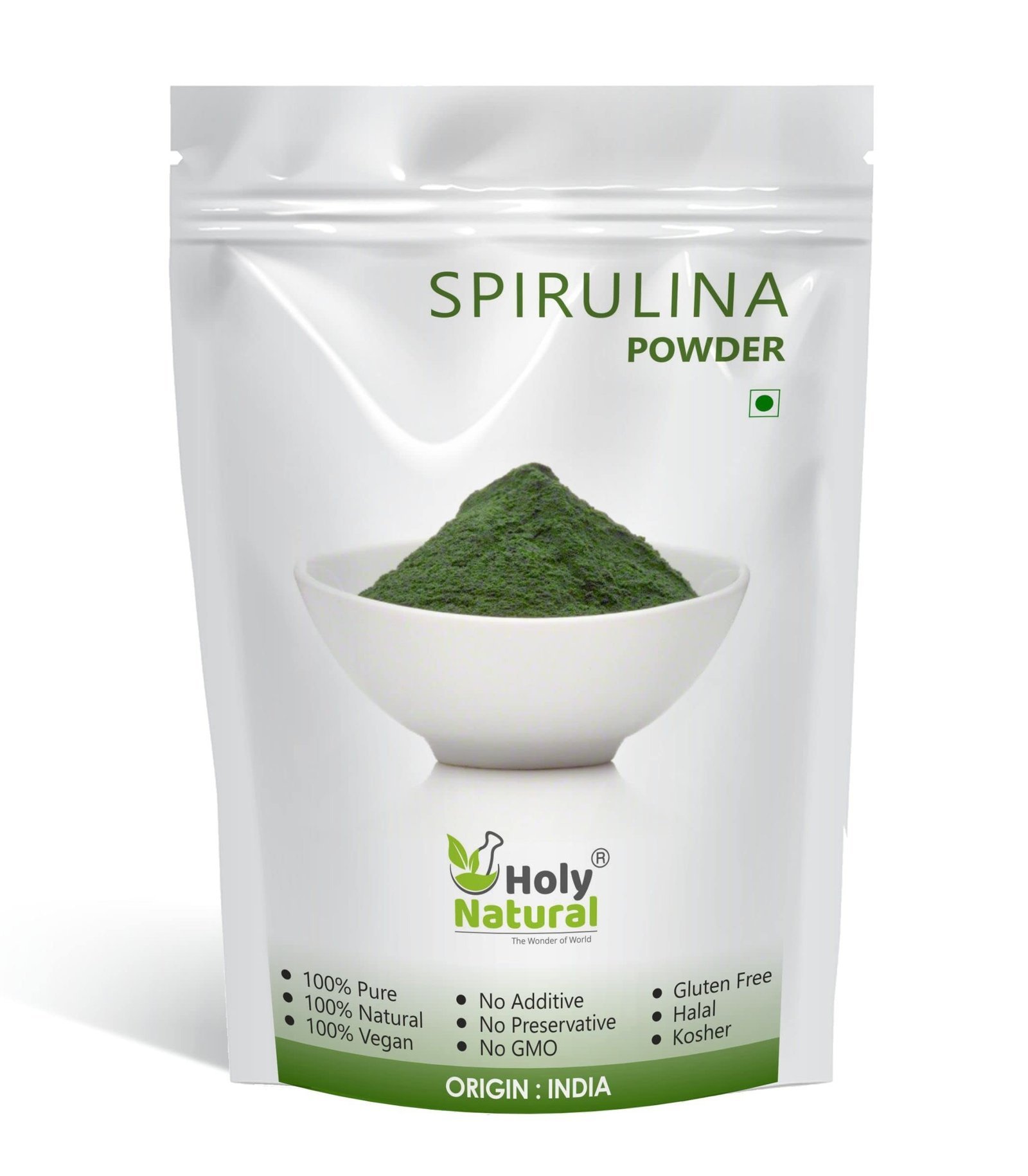 uk61xyuUxRyQL-1.jpg Holy Natural Spirulina Powder (250gm) | Green Super Food, Nutrition Supplement | For Energy & Immunity | Perfect for Men & Women - Image 1